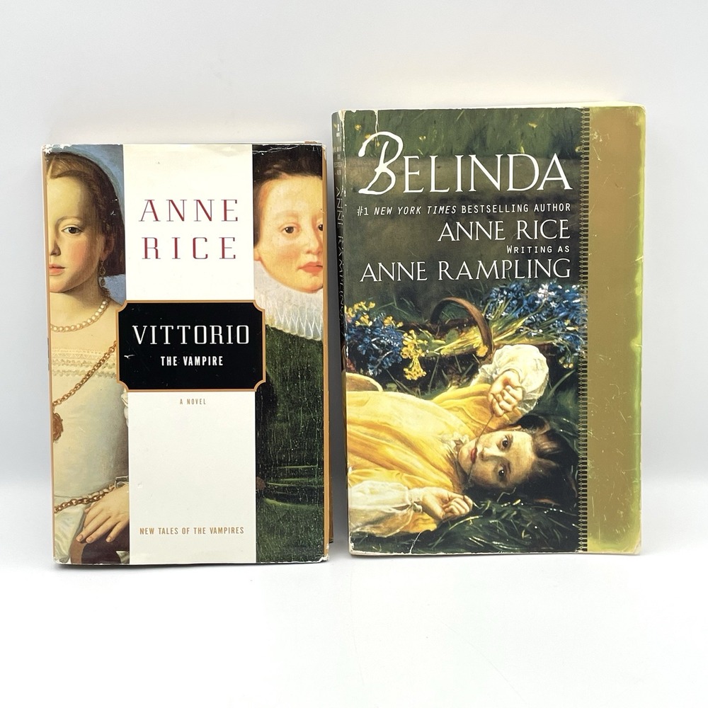 Vintage 1999 2000 Anne Rice Vittorio The Vampire Belinda Book Lot Hardcover